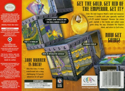 N64 - Lode Runner 3 D Box Art Back