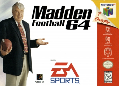 N64 - Madden Football 64 Box Art Front