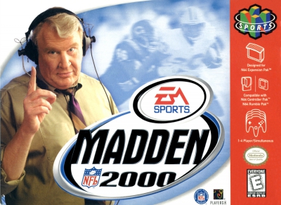 N64 - Madden NFL 2000 Box Art Front