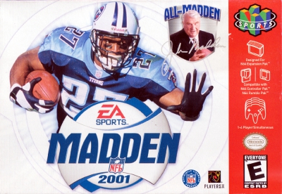 N64 - Madden NFL 2001 Box Art Front