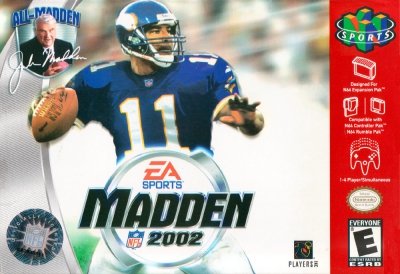 N64 - Madden NFL 2002 Box Art Front