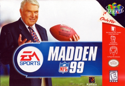 N64 - Madden NFL 99 Box Art Front