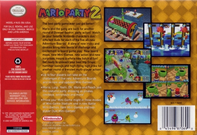N64 - Mario Party 2 Box Art Back