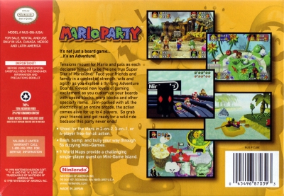 N64 - Mario Party Box Art Back