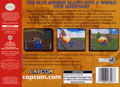 N64 - Mega Man 64 Box Art Back