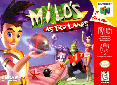 N64 - Milo's Astro Lanes Box Art Front