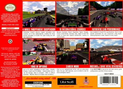 N64 - Monaco Grand Prix Box Art Back