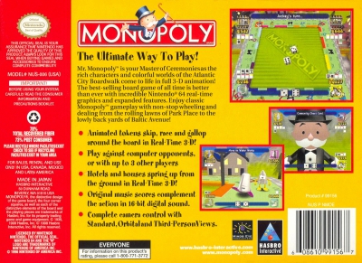 N64 - Monopoly Box Art Back