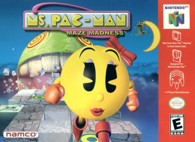 N64 - Ms Pac Man Maze Madness Box Art Front