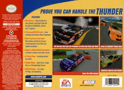 N64 - NASCAR 2000 Box Art Back