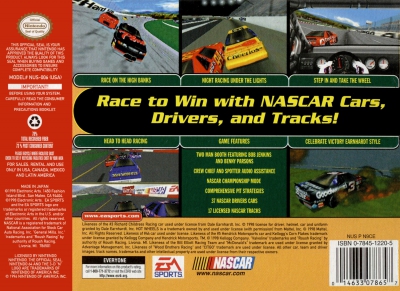 N64 - NASCAR 99 Box Art Back