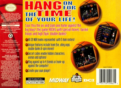 N64 - NBA Hangtime Box Art Back