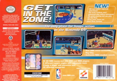 N64 - NBA In the Zone '99 Box Art Back