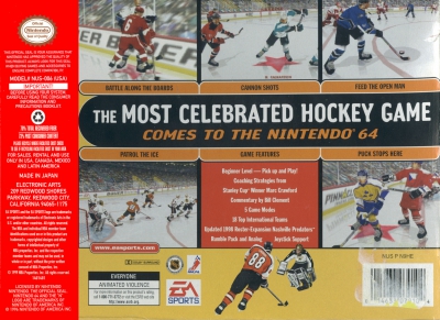 N64 - NHL 99 Box Art Back