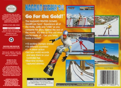 N64 - Nagano Winter Olympics '98 Box Art Back
