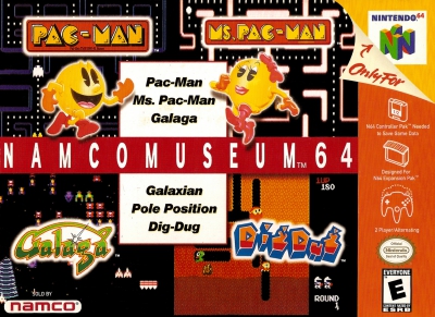 N64 - Namco Museum 64 Box Art Front