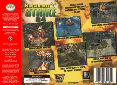 N64 - Nuclear Strike 64 Box Art Back