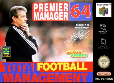 N64 - Premier Manager 64 Box Art Front