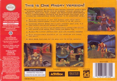 N64 - Quake II Box Art Back