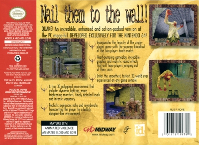 N64 - Quake Box Art Back