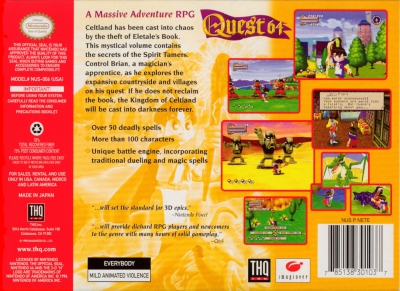 N64 - Quest 64 Box Art Back