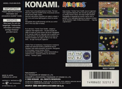 N64 - Rakuga Kids Box Art Back