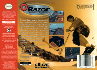 N64 - Razor Freestyle Scooter Box Art Back