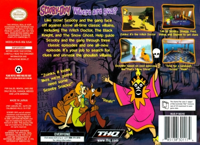 N64 - Scooby Doo Classic Creep Capers Box Art Back