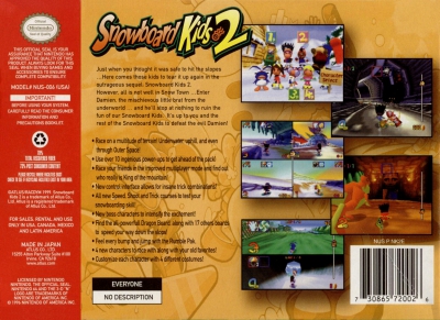 N64 - Snowboard Kids 2 Box Art Back