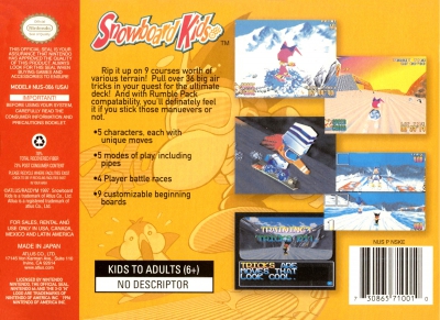 N64 - Snowboard Kids Box Art Back