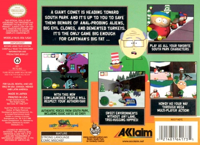 N64 - South Park Box Art Back