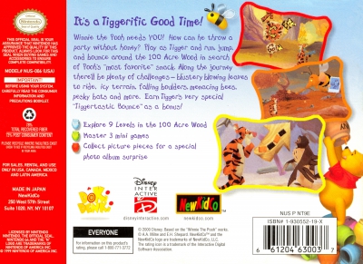 N64 - Tigger's Honey Hunt Box Art Back