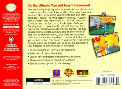 N64 - Tom and Jerry in Fists of Furry Box Art Back
