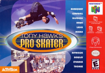 N64 - Tony Hawk's Pro Skater Box Art Front