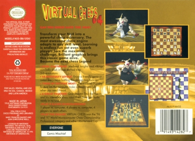 N64 - Virtual Chess 64 Box Art Back
