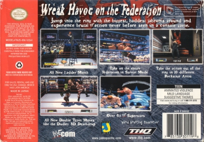 N64 - WWF No Mercy Box Art Back