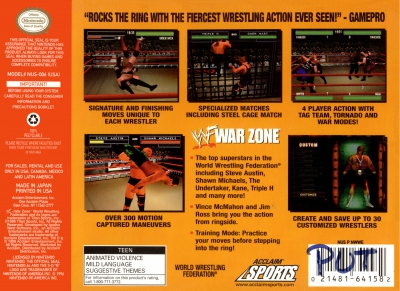 N64 - WWF War Zone Box Art Back