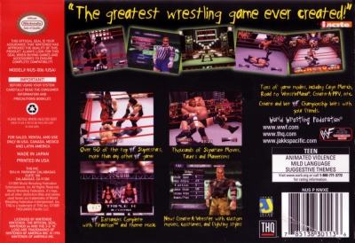 N64 - WWF WrestleMania 2000 Box Art Back