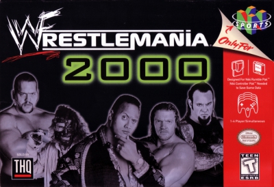 N64 - WWF WrestleMania 2000 Box Art Front