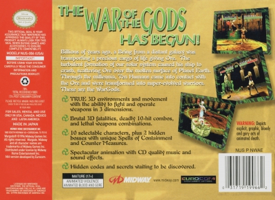 N64 - War Gods Box Art Back