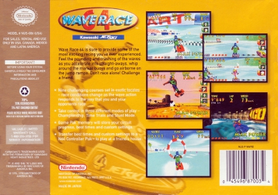 N64 - Wave Race 64 Box Art Back