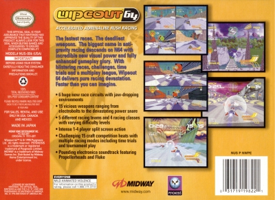 N64 - Wipeout 64 Box Art Back