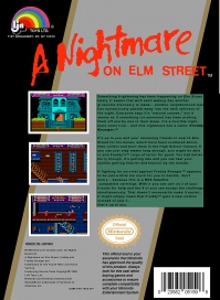 NES - A Nightmare on Elm Street Box Art Back