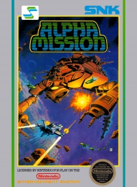 NES - Alpha Mission Box Art Front