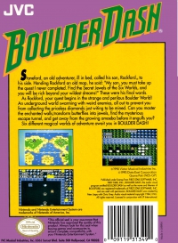 NES - Boulder Dash Box Art Back