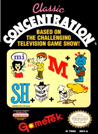 NES - Classic Concentration Box Art Front