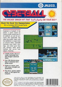 NES - Cyberball Box Art Back