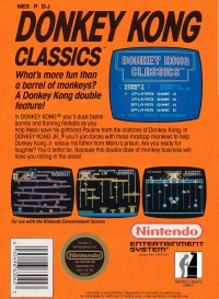NES - Donkey Kong Classics Box Art Back