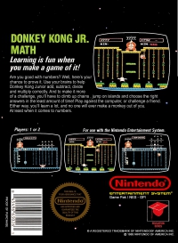 NES - Donkey Kong Jr Math Box Art Back