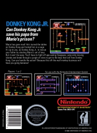 NES - Donkey Kong Jr Box Art Back